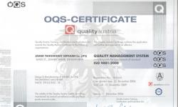 (OQS-CERTIFICATE (ISO9001:2000